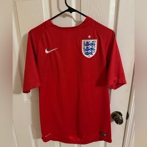 Nike England 2014 Soccer Jersey Away Kit Red Medium Size